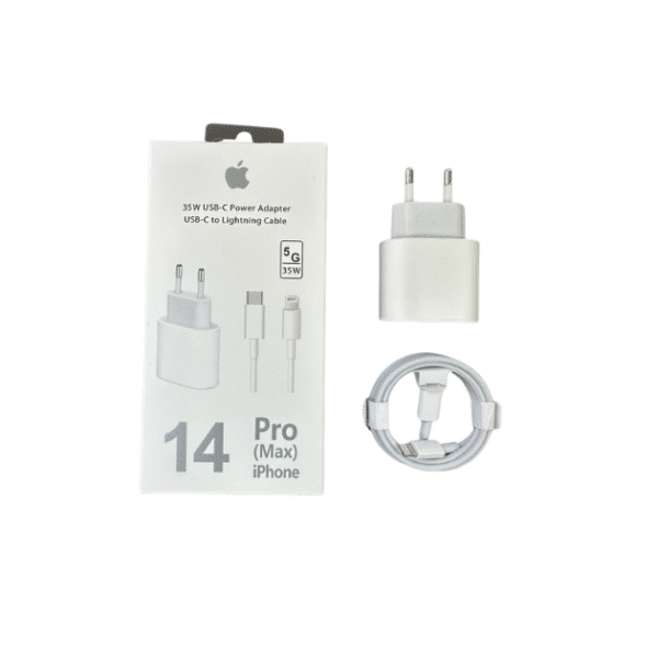 Adaptateur Secteur USB-C 35W + Câble Lightning pour iPhone 14 Pro Max
